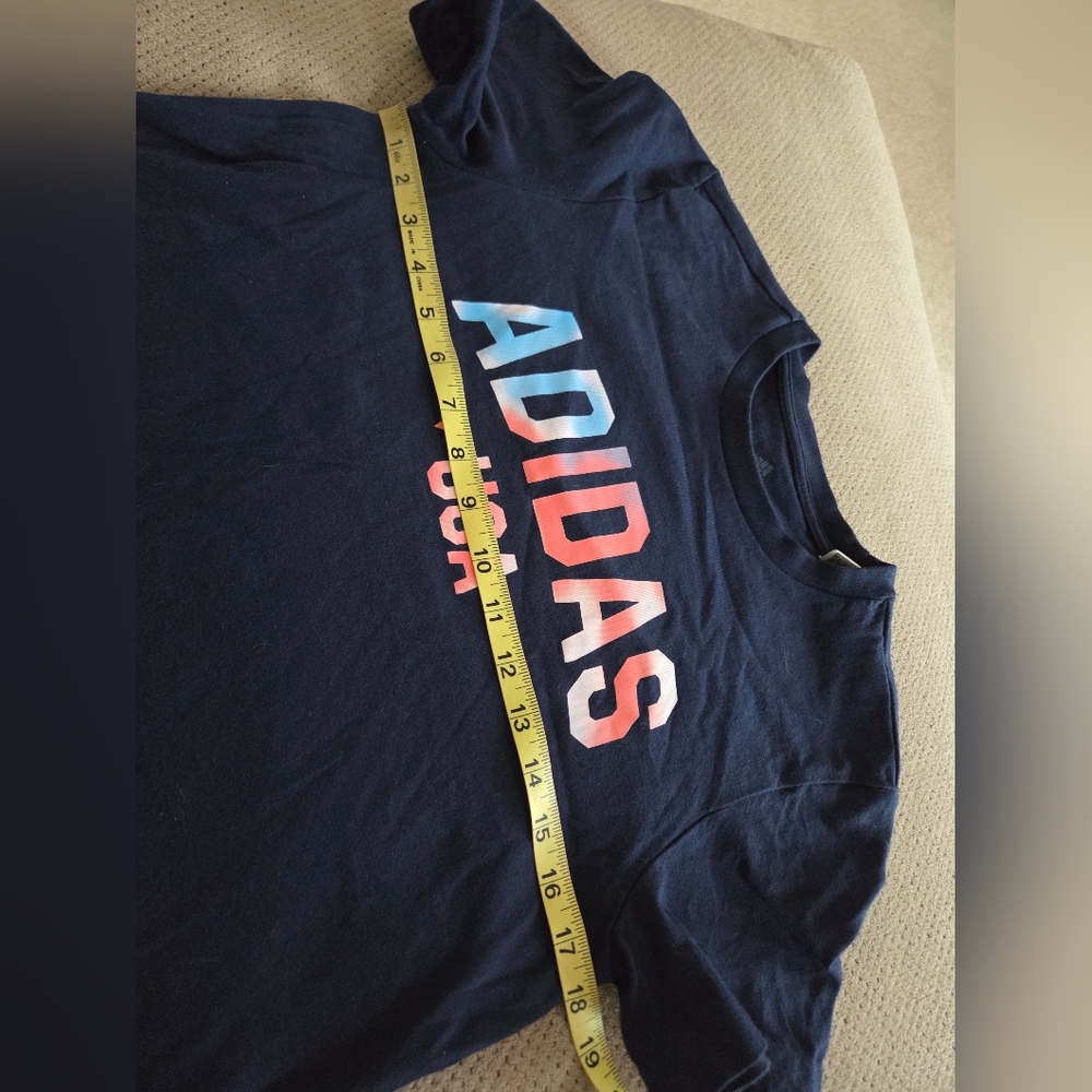 adidas Women's Navy/Multi America Cotton T Shirt Dress size XS - Picture 6 of 12